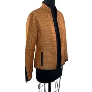 FUCHS SCHMITT Black & Brown Reversible Full Zip Jacket Lightly Padded 38 US 8